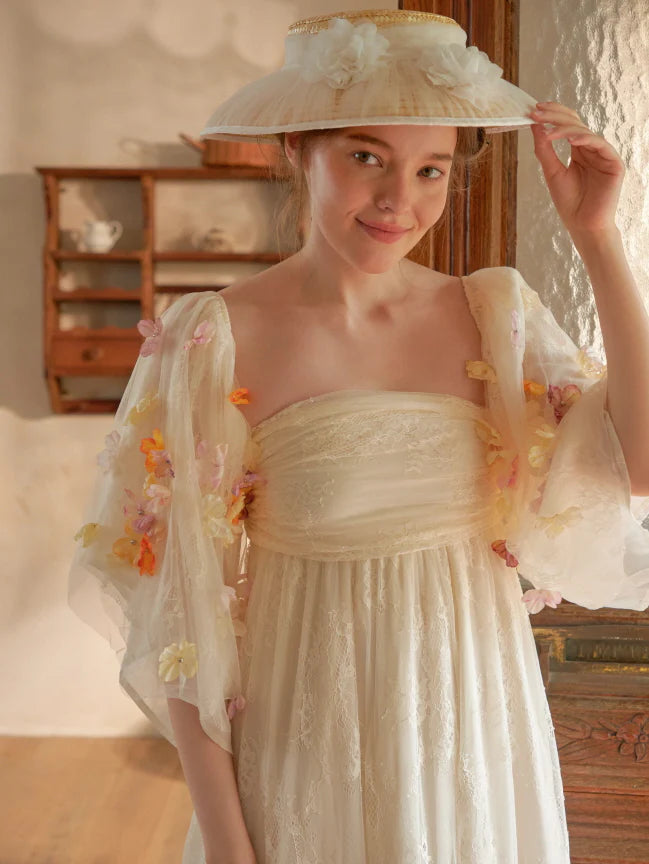 Floral Sleeves Enchanted Garden Bloom Dress