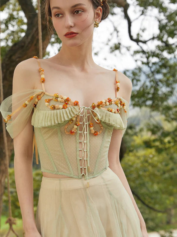 Fairy Wildflower Corset & Tulle Skirt