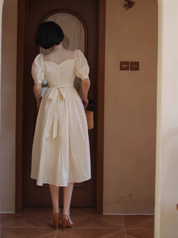 Vintage Elegance Midi Dress