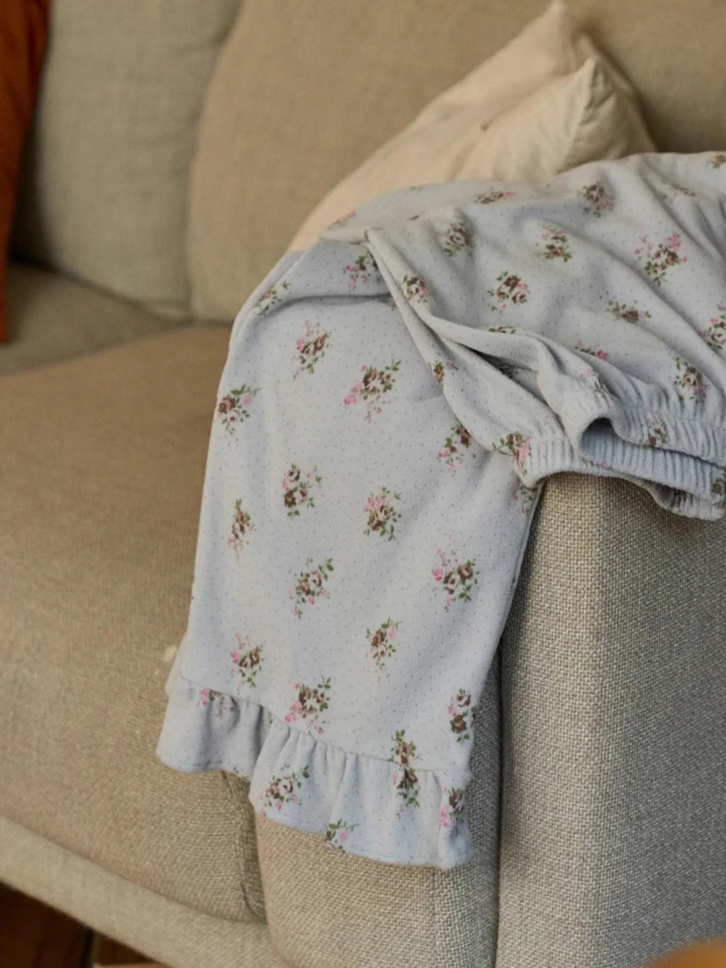 Fleece Rosebud Pajama Set