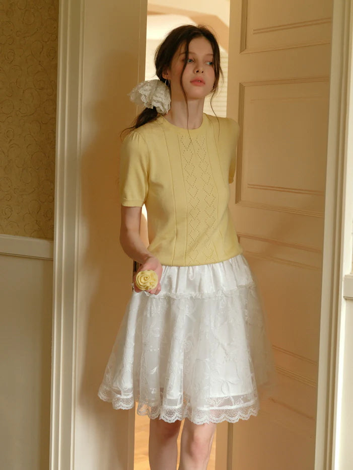 Ethereal Lace Ballet Skirt