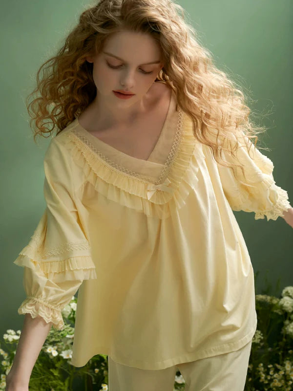 Sunny Lace Frills Pajamas