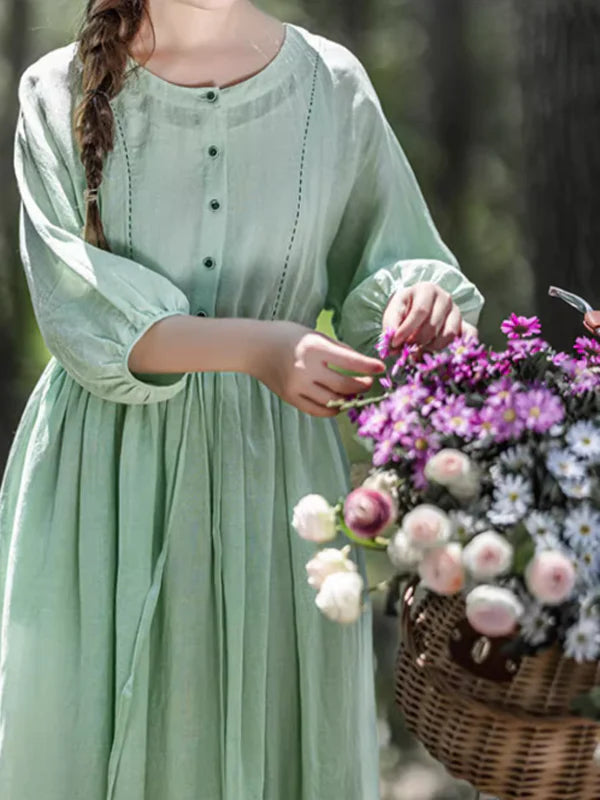 Blossoming Elegance Mint Green Dress