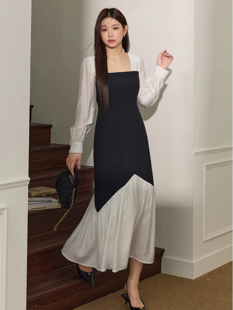 Monochrome Elegance Dress