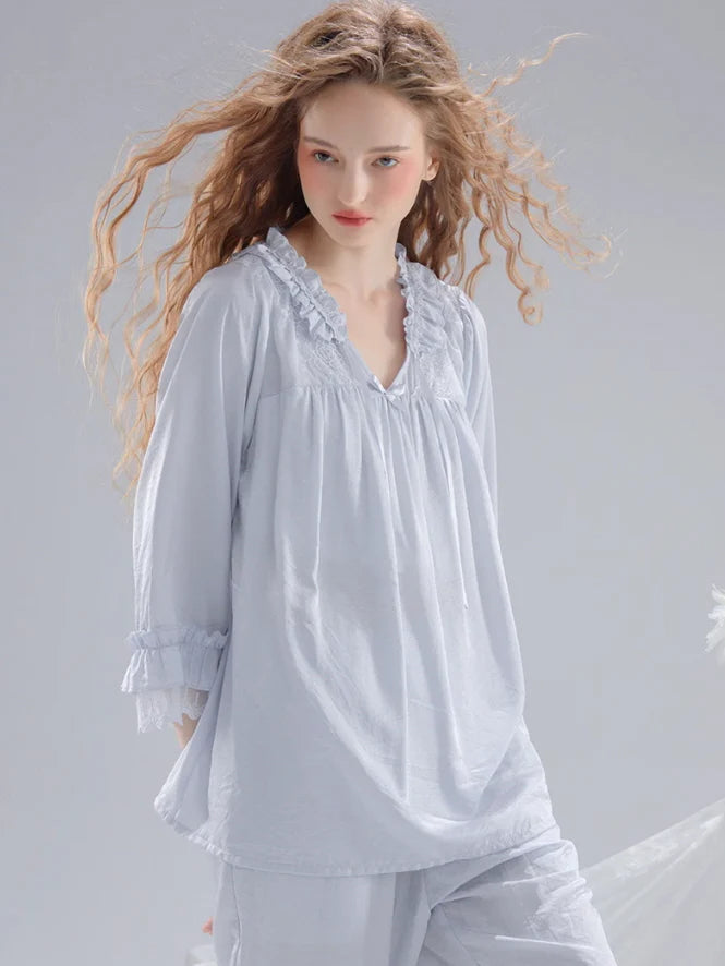 Enchanted Lace Ruffle Pajama Set