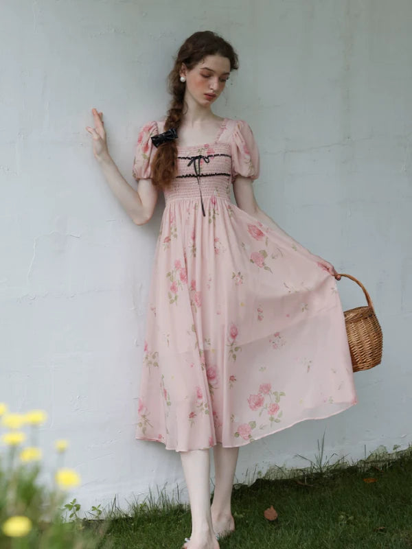 Rose Princess Chiffon Dress