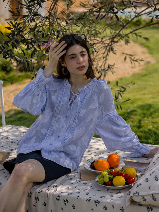 Whispering Meadow Cotton Blouse