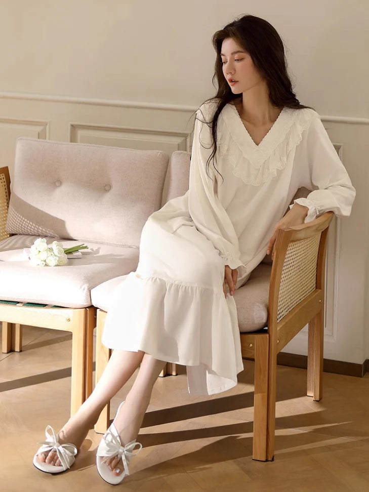 Modal Cotton Ivory Nightgown