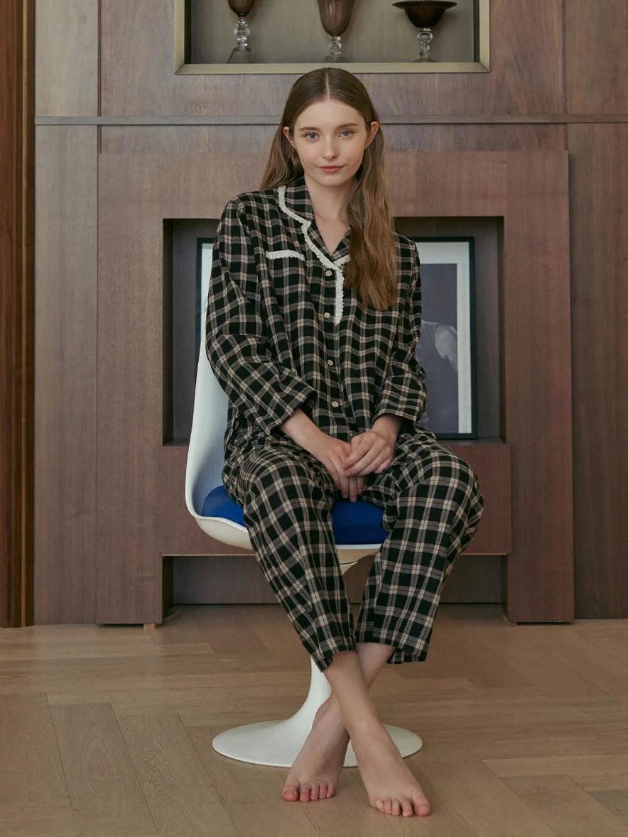 Midnight Library Ruffle Pajama Set