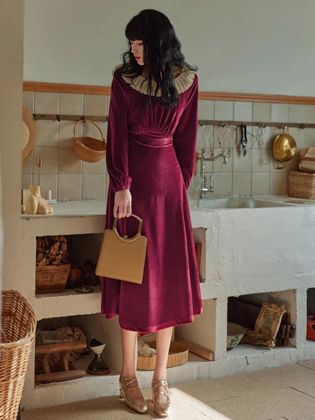 Victorian Velvet Elegance Dress