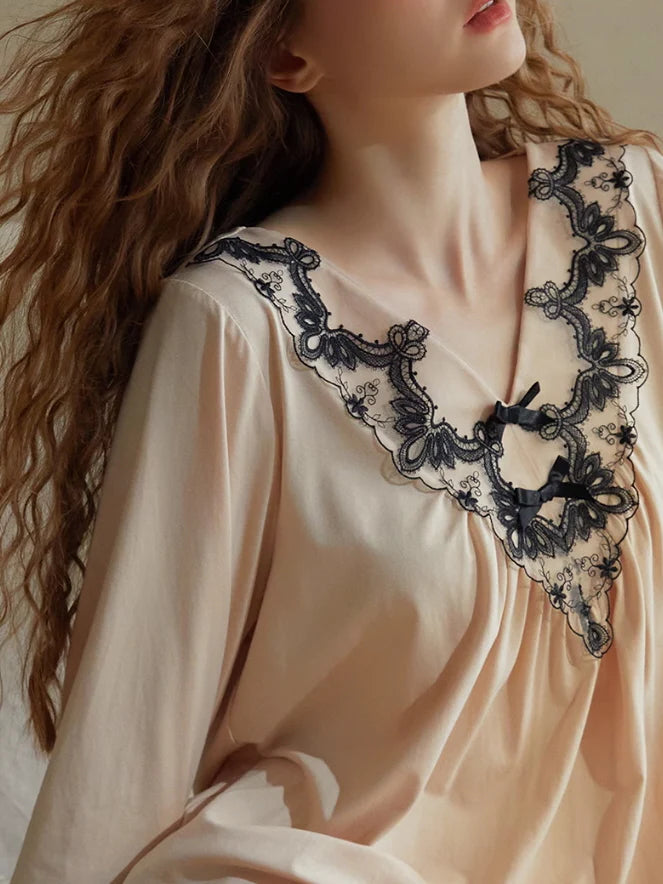 Enchanted Lace-Trim Pajama Set