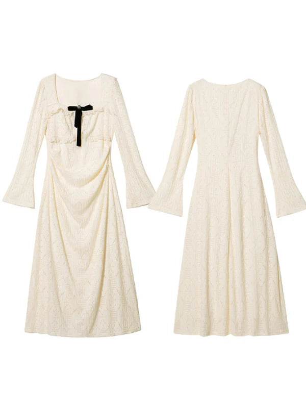 Velvet Ribbon Vintage Lace Knit Dress