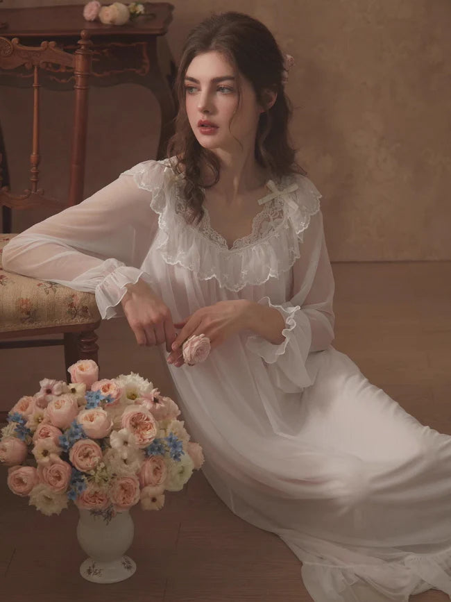 Enchanted Lace Long Nightdress