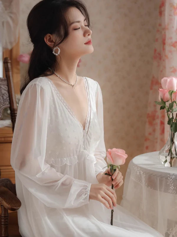Enchanted Rose Lace Nightdress