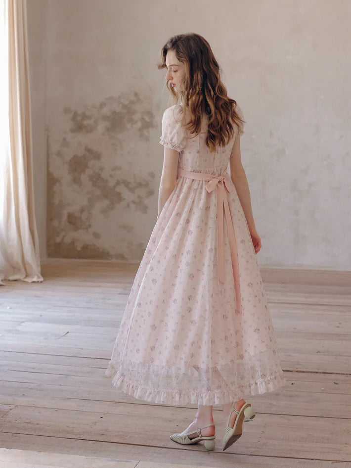 Blush Lace Blossom Dress