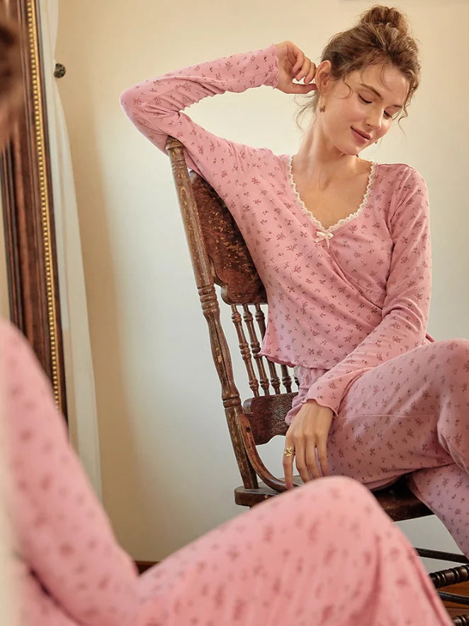 Pink Blossom Dream Floral Pajama Set