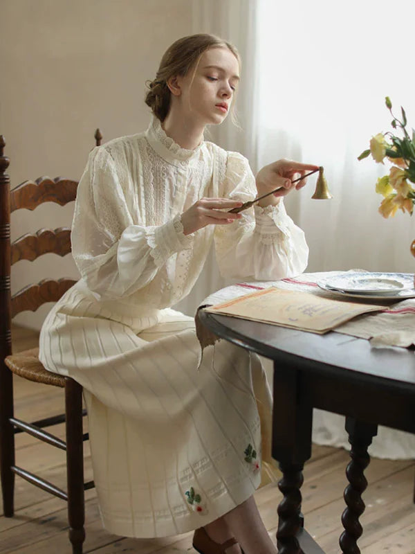 Classic Ivory Lace Story Blouse