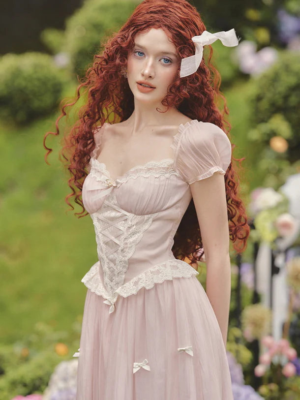Blush Corset Lace Princess Dress