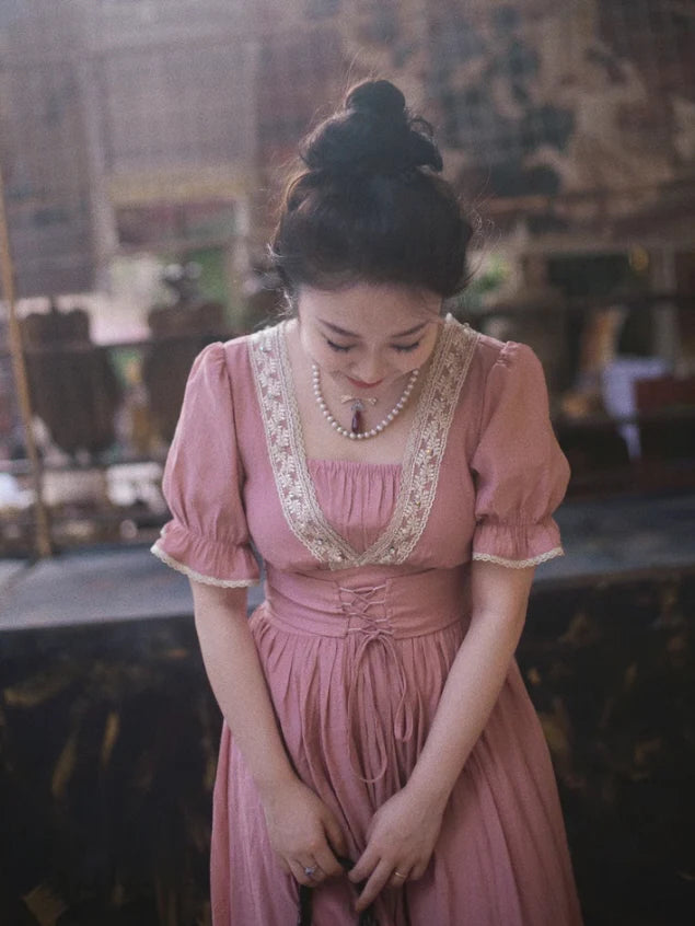 Victorian Rose Lace Corset Dress