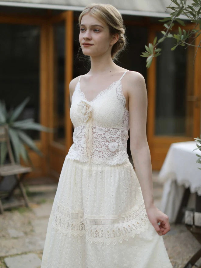 Lace Bloom Rose Camisole