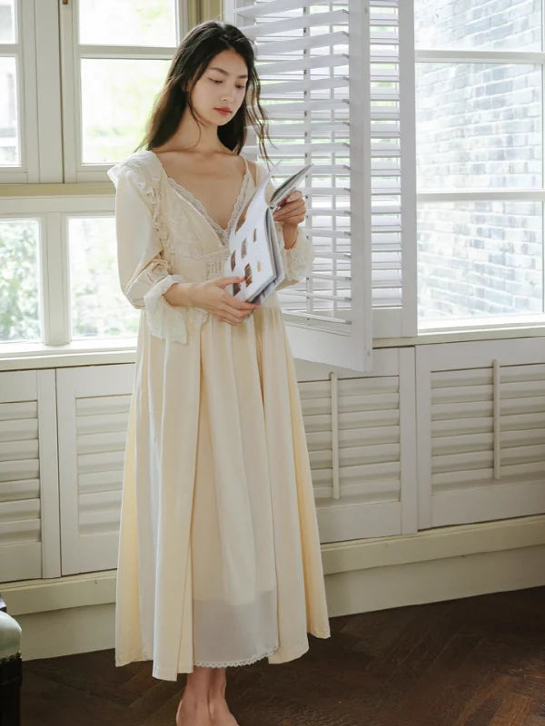 Vintage Dream Slip Dress and Gown Set