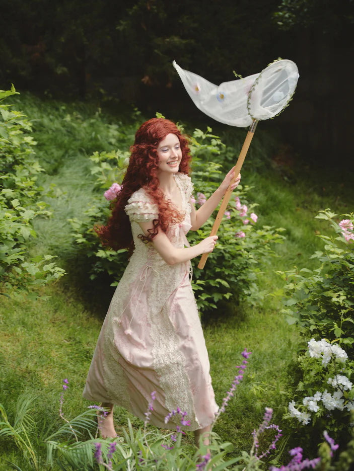 Enchanted Rose Garden Lace-Up Dress