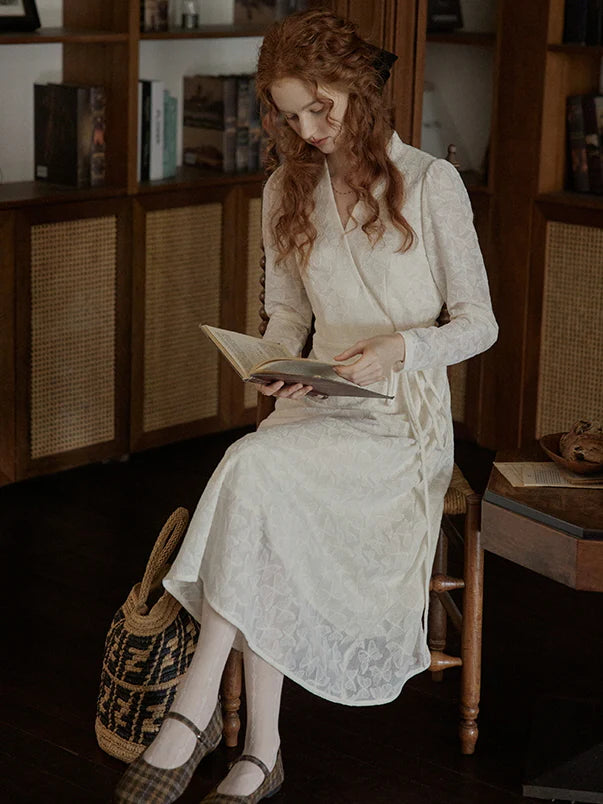 Whispering Petals Wrap Dress