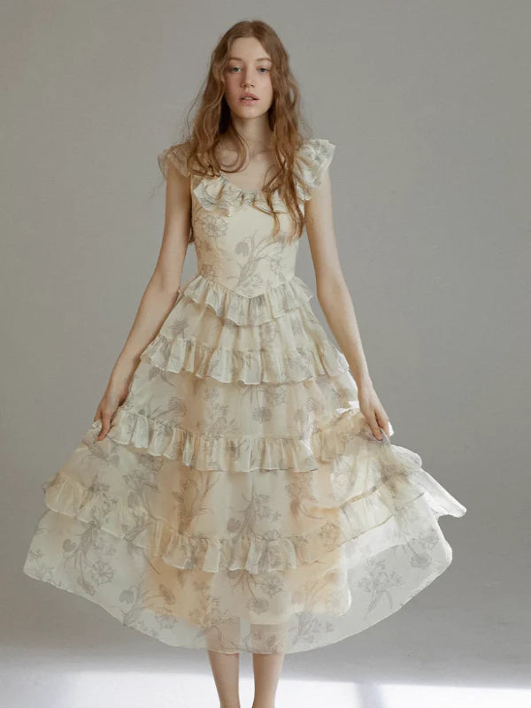 Sunlit Floral Whimsy Dress