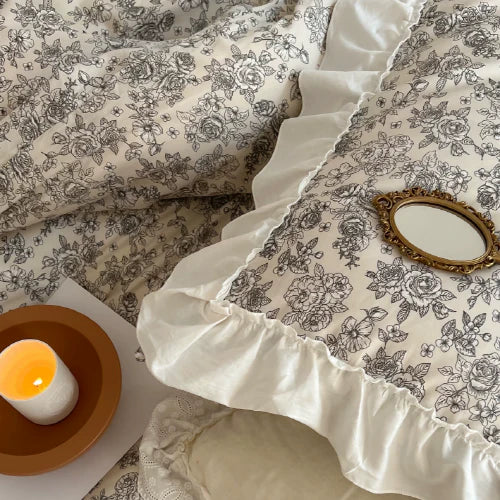 Autumn Blossom Cottagecore Bedding Set