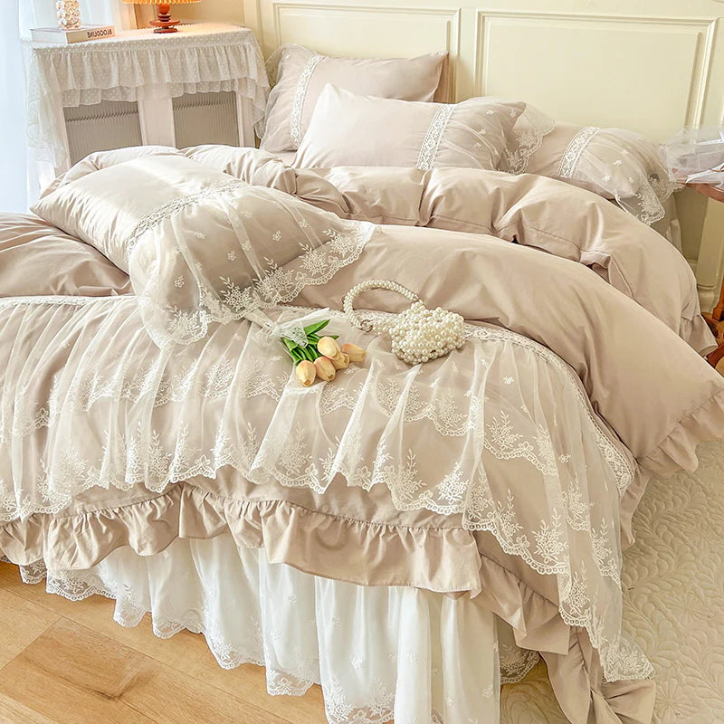 Princess Soft Cotton Ruffle Bed Set