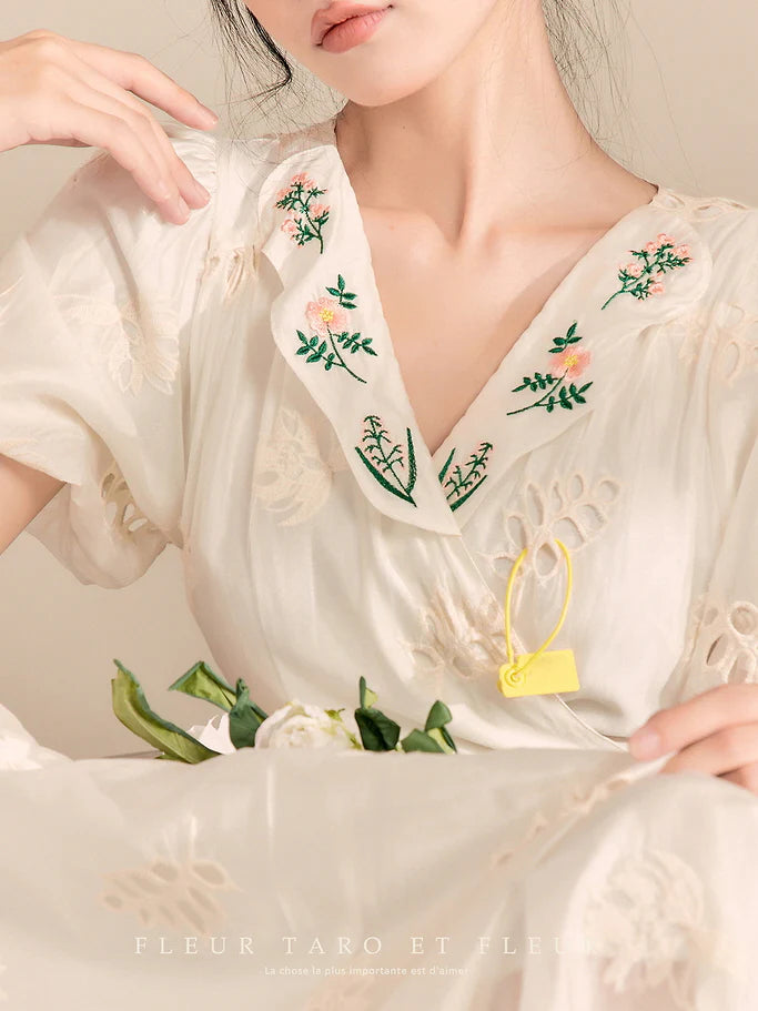 Whimsical Garden Embroidered Dress