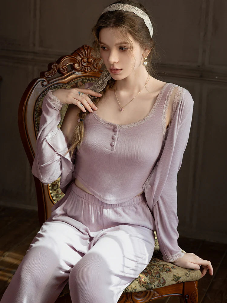 Lavender Bloom Modal Pajama Set