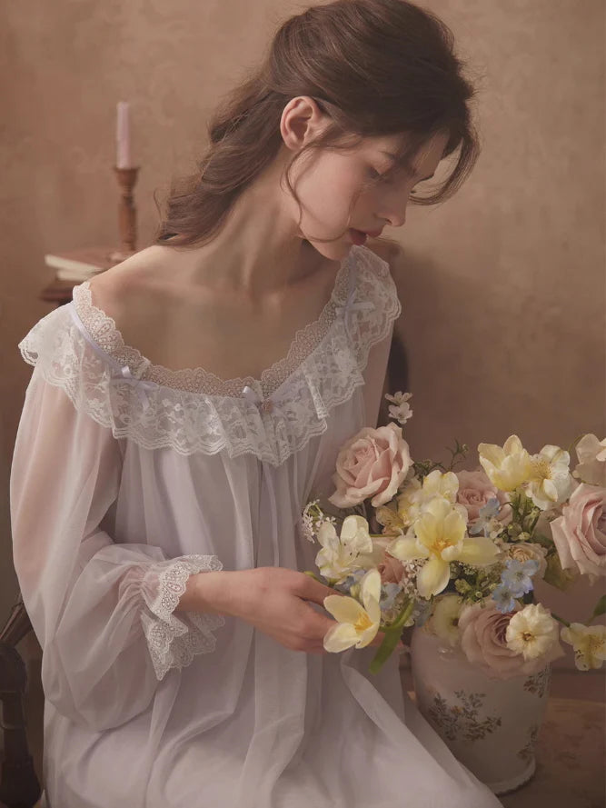 Lace-Trimmed Vintage Nightgown