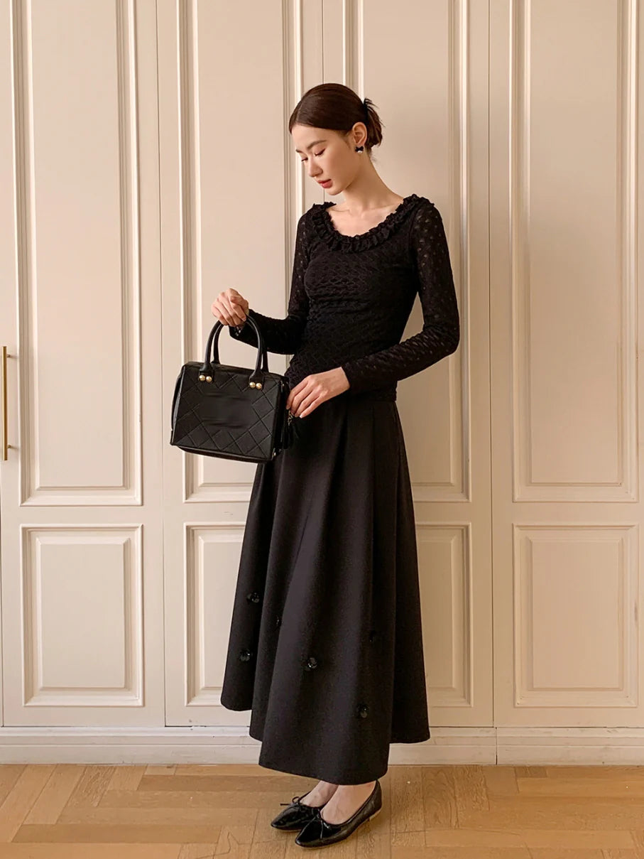 Romantic Ruffle Lace Blouse