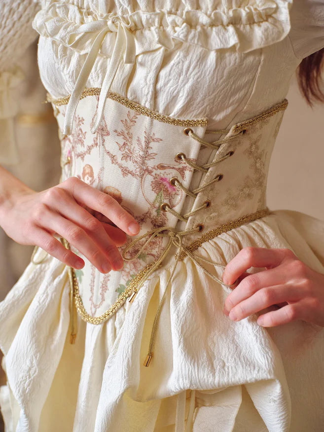 Cherub Embroidered Corset