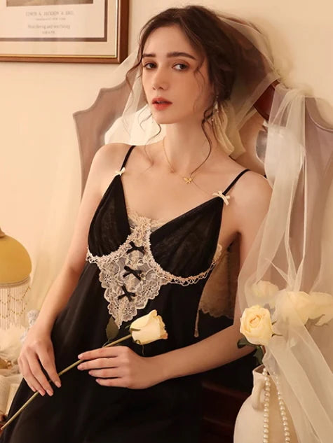 Midnight Elegance Nightgown Ensemble