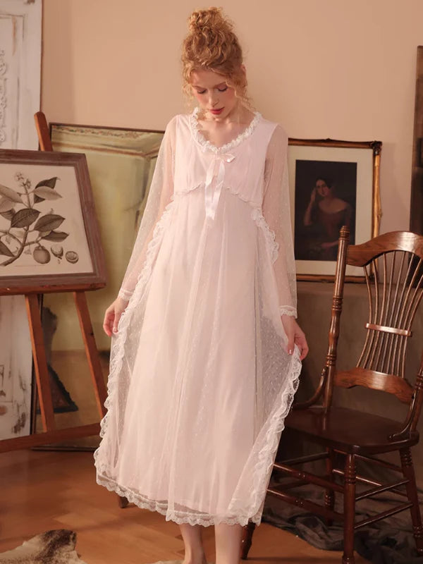 Moonlit Garden Ribbon Nightgown