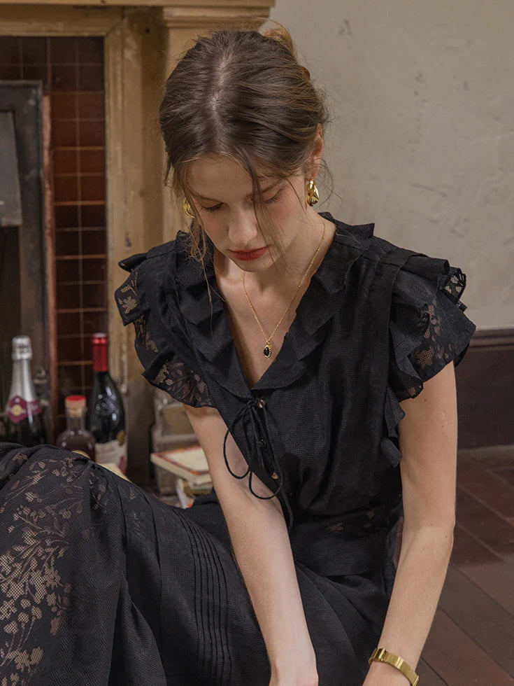 Lila's Midnight Bloom Skirt