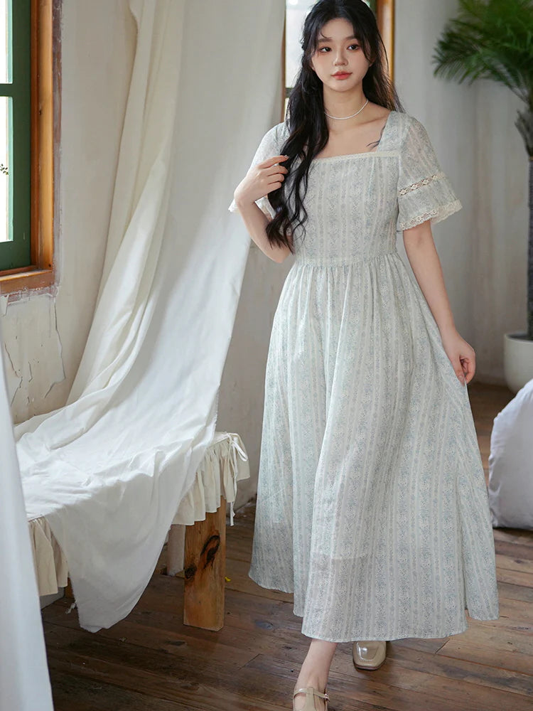 Emily's Sky Blue Floral Print Dress