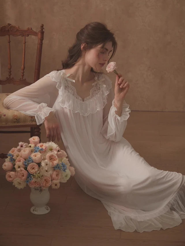 Enchanted Lace Long Nightdress