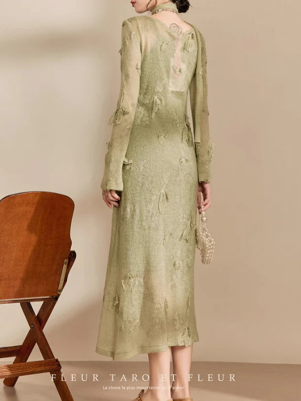 Butterfly Garden Sheer Knit Dress