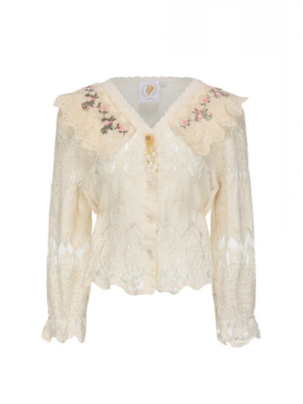 Forest Muse Embroidered Blouse