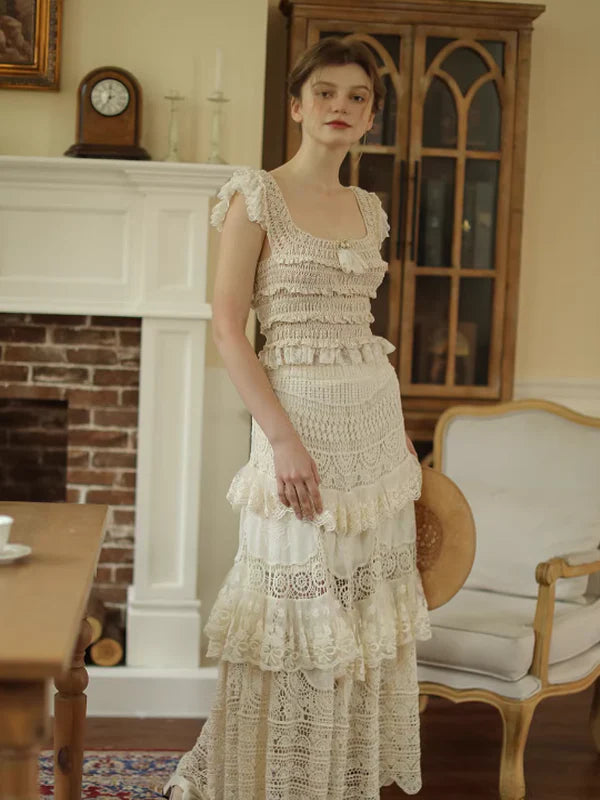 Vintage Charm Cotton Frill Top