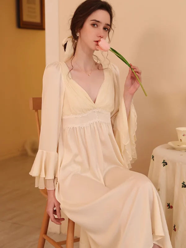 Sunlit Petal Ribbon Gown