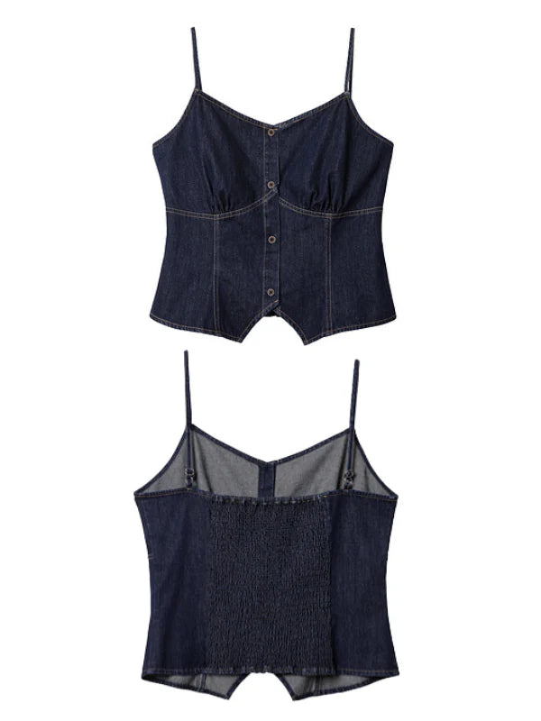 Vintage Denim Corset Top