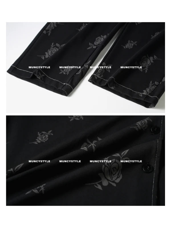 Black Rose Vintage Pajama Set