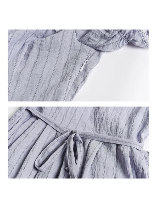 Sophia's Lace Whisper Blue Dress