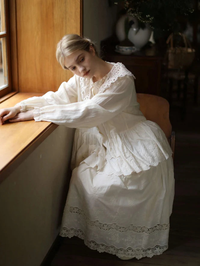 Lace Garden Cotton Petticoat Skirt