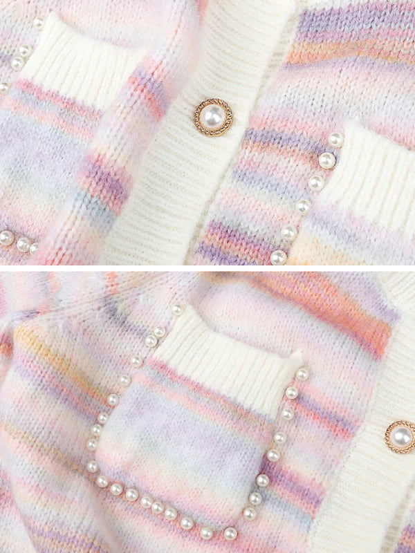 Pastel Dream Striped Cozy Cardigan