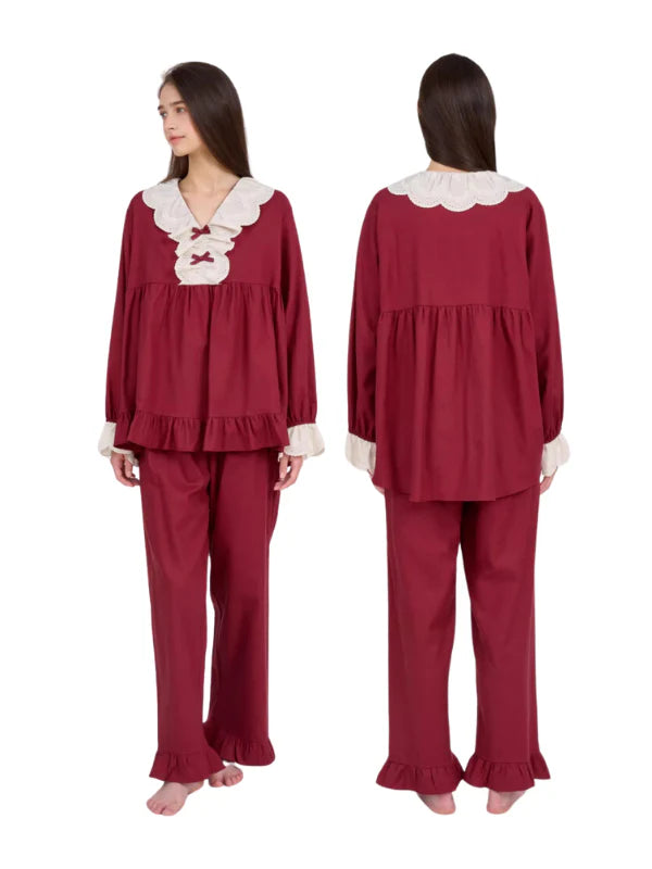 Vintage Rose Lace Pajama Set